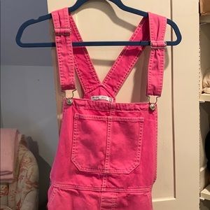 Pink overall dress